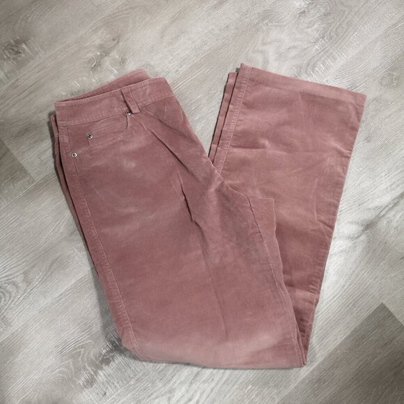 Rafaella Ladies Size 10 Dusty Rose Straight Leg Soft Corduroy Pants - Picture 6 of 8